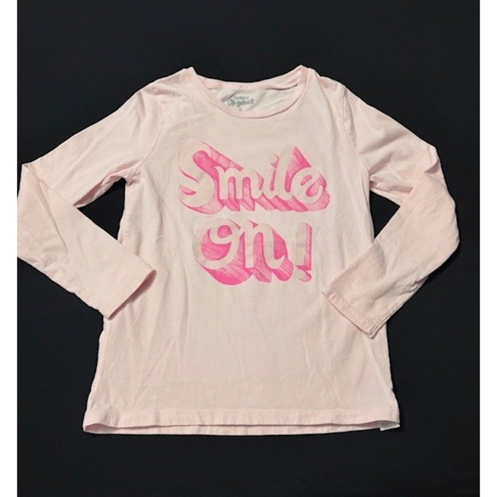 Osh Kosh Originals light pink graphic long sleeved tee, girls size 8